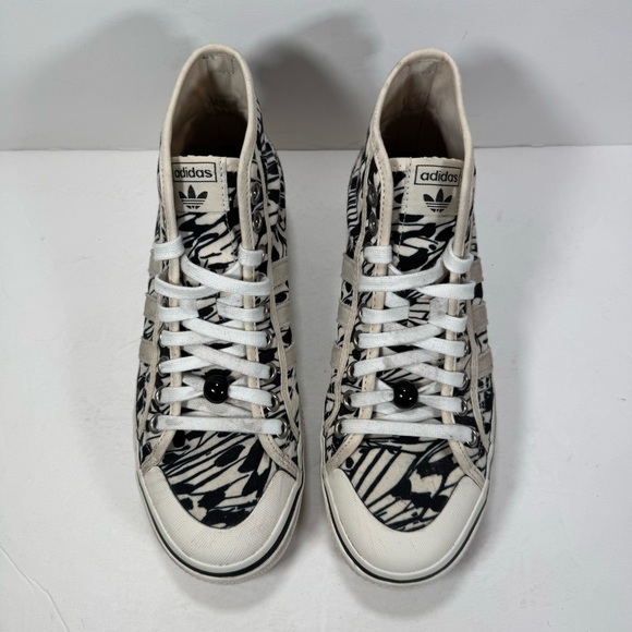 Adidas Nizza Wonder White Butterly Platform Mid Sneakers Women's Size 8.5 - Picture 2 of 10